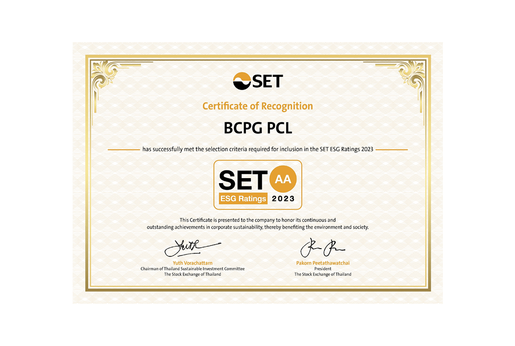 SET ESG Ratings – AA